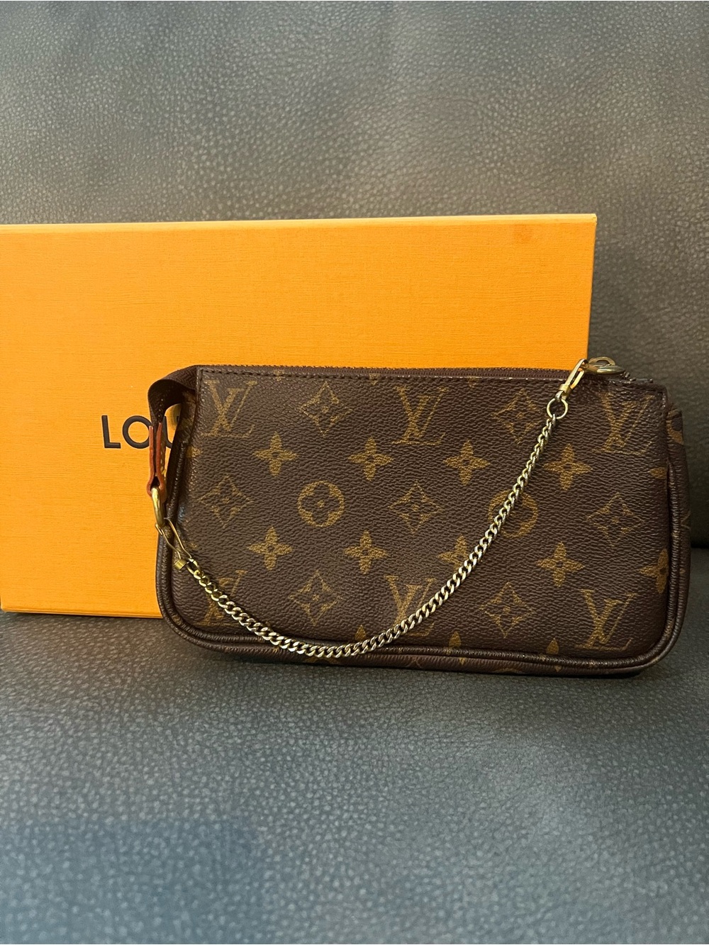 Louis Vuitton Monogram Mini Pochette - Brown and Gold